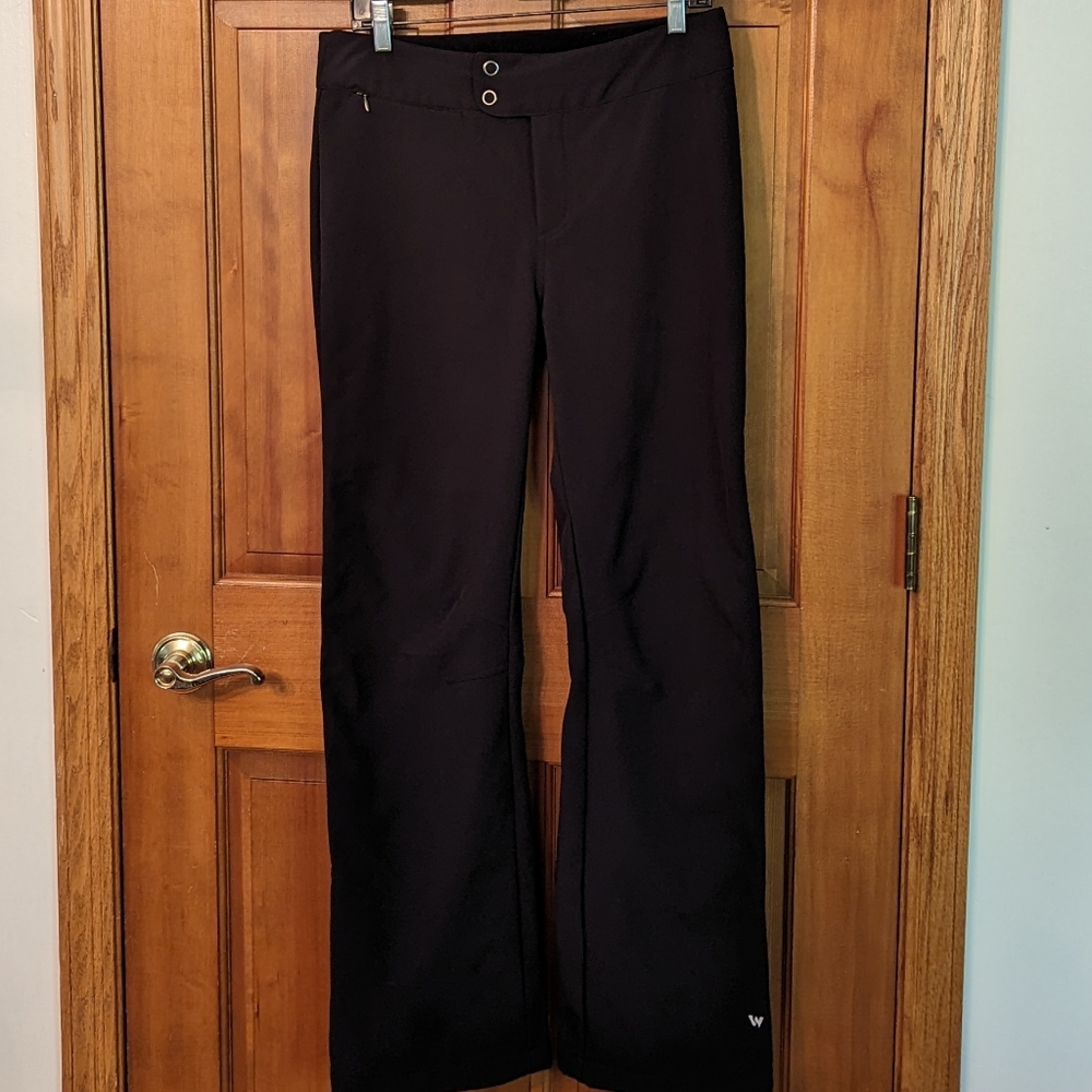 White Sierra Fleece-lined Wind Pants Snow Pants Boot-legged